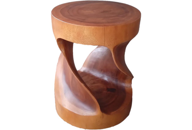 HSM Collection Stool round unfinished - 30x30x42 - Natural - Munggur