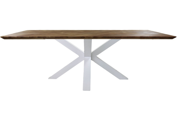 HSM Collection Table Fishbone Rectangular - 180x90x76 - Natural/white - Oak/metal