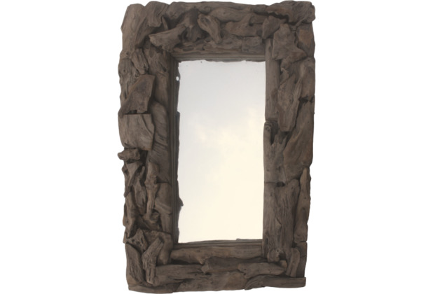 HSM Collection Wall mirror - 140x6x80 - Natural - Teak root