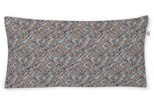 irisette Flausch-Cotton Kissenbezug Mink 8871 blau 40x80 cm