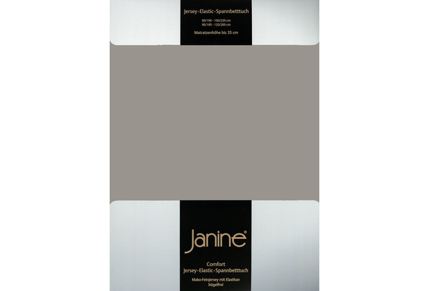 Janine Spannbetttuch ELASTIC-JERSEY Elastic-Jersey vulkan 5002-77 150x200