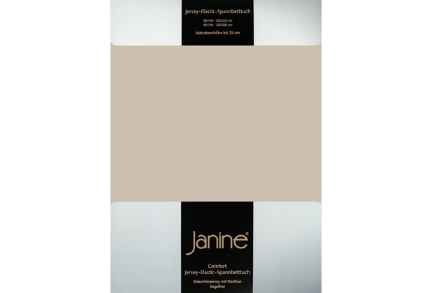 Janine Spannbetttuch ELASTIC-JERSEY Elastic-Jersey naturell 5002-19 100x200