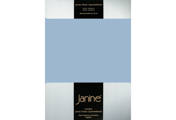 Janine Spannbetttuch ELASTIC-JERSEY Elastic-Jersey perlblau 5002-32 100x200