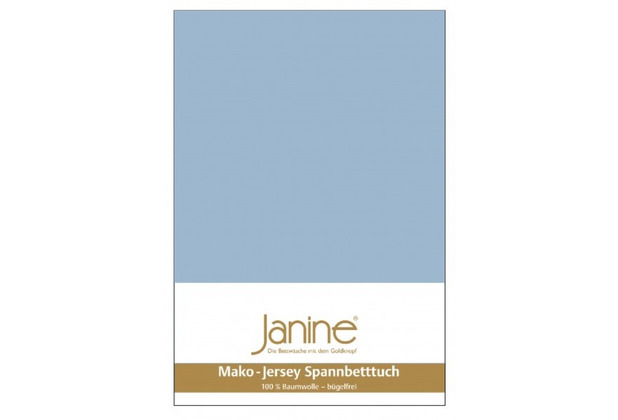 Janine Spannbetttuch MAKO-FEINJERSEY Mako-Feinjersey perlblau 5007-32 200x200