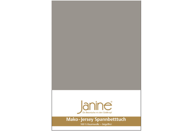 Janine Spannbetttuch MAKO-FEINJERSEY Mako-Feinjersey vulkan 5007-77 150x200