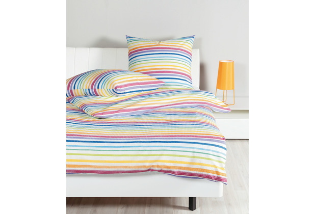 Janine Bettwsche TANGO Mako-Soft-Seersucker multicolor 20120-09 Standard Bettbezug 135x200 cm, 1x 80x80 cm