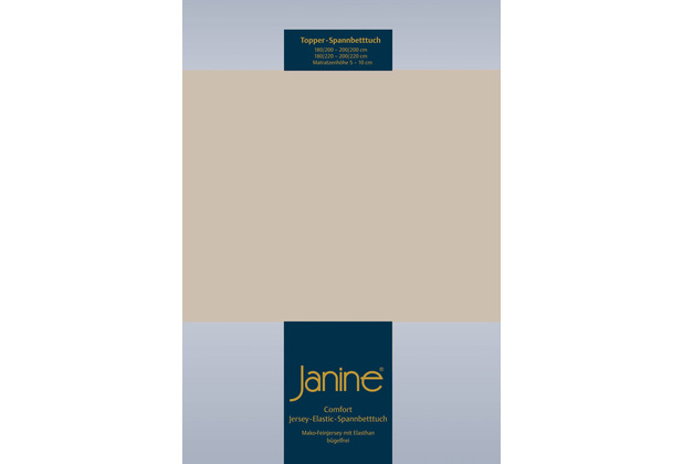 Janine Topper Spannbetttuch TOPPER Elastic-Jersey naturell 5001-19 150x200