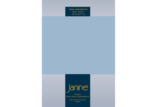 Janine Topper Spannbetttuch TOPPER Elastic-Jersey perlblau 5001-32 100x200