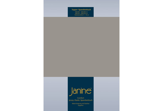 Janine Topper Spannbetttuch TOPPER Elastic-Jersey vulkan 5001-77 150x200