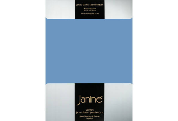 Janine Spannbetttuch ELASTIC-JERSEY Elastic-Jersey blau 5002-42 150x200