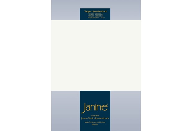 Janine Topper Spannbetttuch TOPPER Elastic-Jersey ecru 5001-09 100x200