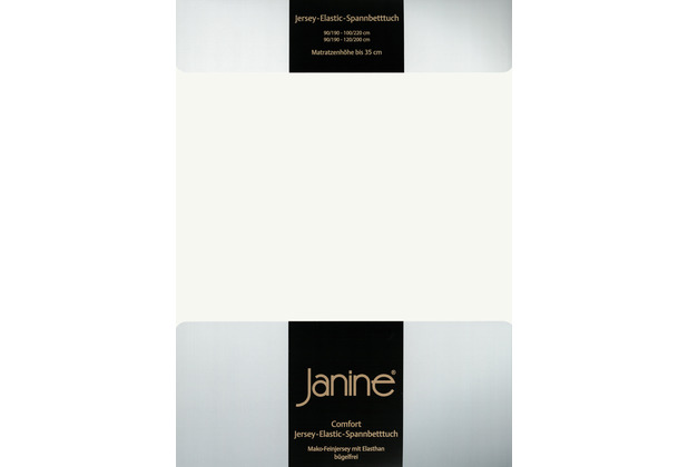 Janine Comfort-Jersey-Spannbettuch Elastic ecru Spannbettlaken 200x200