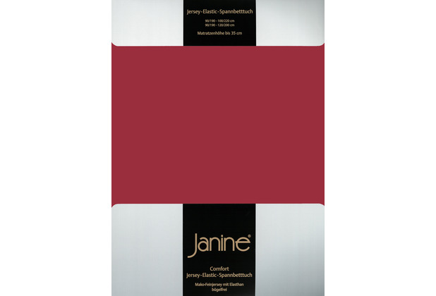 Janine Spannbetttuch ELASTIC-JERSEY Elastic-Jersey granat 5002-71 200x200