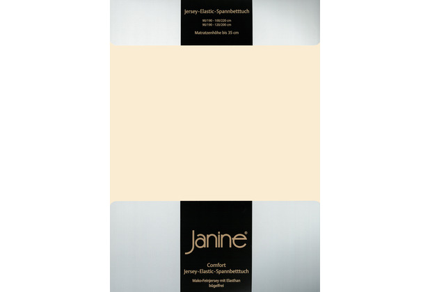 Janine Spannbetttuch ELASTIC-JERSEY Elastic-Jersey leinen 5002-27 150x200
