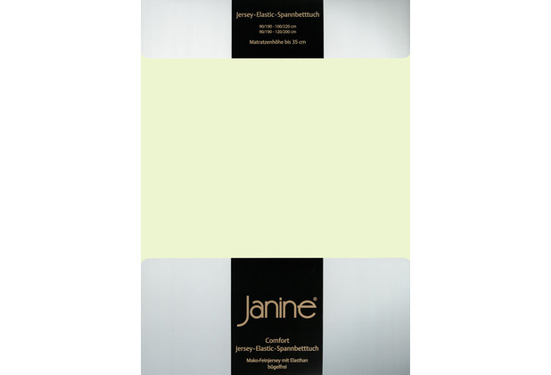 Janine Spannbetttuch ELASTIC-JERSEY Elastic-Jersey limone 5002-06 150x200