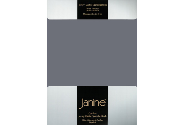 Janine Comfort-Jersey-Spannbettuch Elastic opalgrau Spannbettlaken 200x200