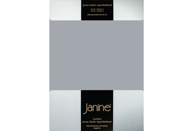 Janine Comfort-Jersey-Spannbettuch Elastic platin Spannbettlaken 200x200