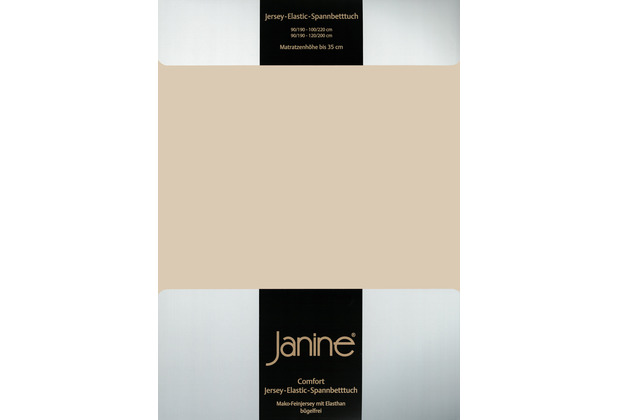 Janine Comfort-Jersey-Spannbettuch Elastic sand Spannbettlaken 200x200
