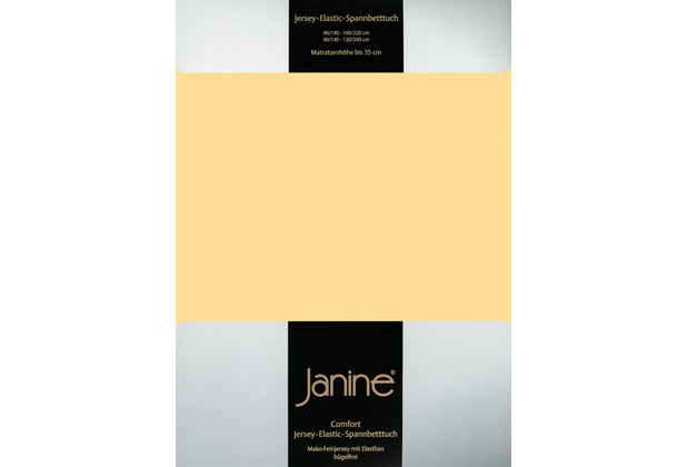 Janine Spannbetttuch ELASTIC-JERSEY Elastic-Jersey vanille 5002-23 150x200