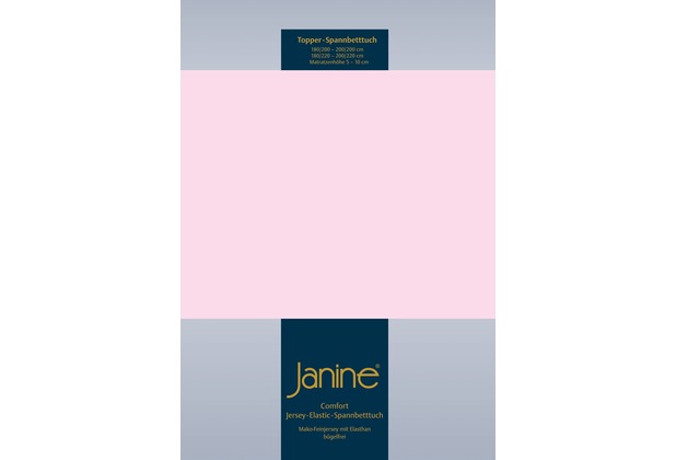 Janine Topper Spannbetttuch TOPPER Elastic-Jersey zartrosa 5001-11 150x200