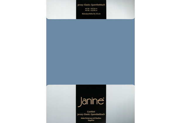 Janine Spannbetttuch ELASTIC-JERSEY Elastic-Jersey denimblau 5002-62 200x200