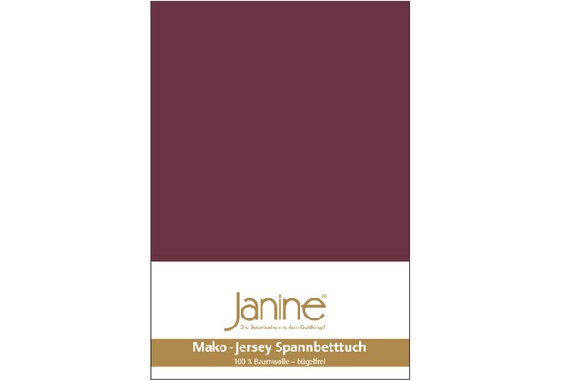 Janine Jersey-Spannbetttuch Jersey burgund Spannbettlaken 200x200