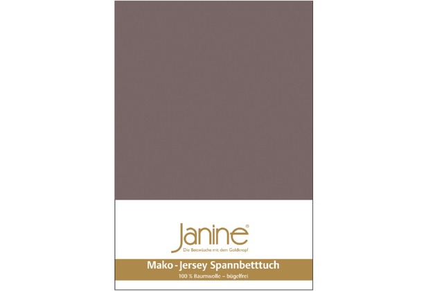 Janine Spannbetttuch MAKO-FEINJERSEY Mako-Feinjersey cappuccino 5007-47 150x200