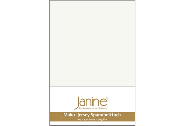 Janine Spannbetttuch MAKO-FEINJERSEY Mako-Feinjersey ecru 5007-09 150x200