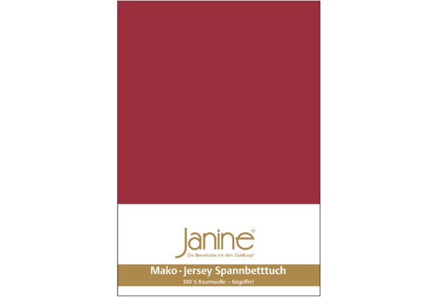 Janine Spannbetttuch MAKO-FEINJERSEY Mako-Feinjersey granat 5007-71 200x200