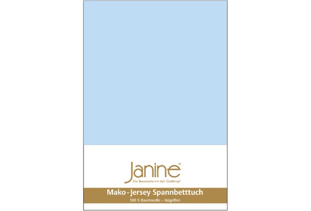 Janine Spannbetttuch MAKO-FEINJERSEY Mako-Feinjersey hellblau 5007-12 150x200