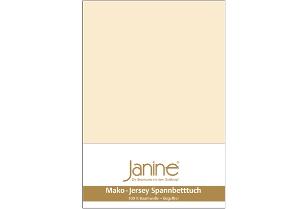 Janine Spannbetttuch MAKO-FEINJERSEY Mako-Feinjersey leinen 5007-27 150x200
