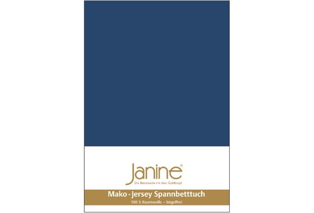 Janine Jersey-Spannbetttuch Jersey marine Spannbettlaken 200x200