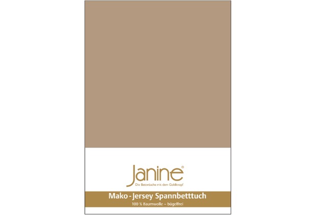Janine Jersey-Spannbetttuch Jersey nougat Spannbettlaken 200x200