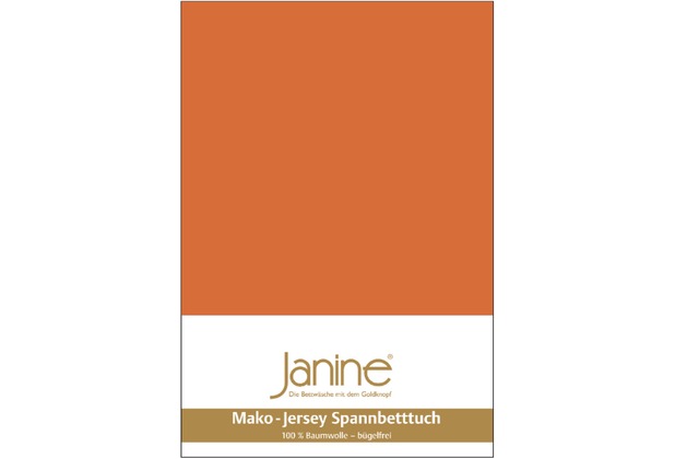 Janine Spannbetttuch MAKO-FEINJERSEY Mako-Feinjersey rost-orange 5007-67 200x200