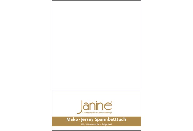 Janine Jersey-Spannbetttuch Jersey weiß Spannbettlaken 200x200