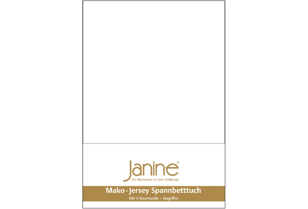 Janine Jersey-Spannbetttuch Jersey weiß Kissenbezug 40x40