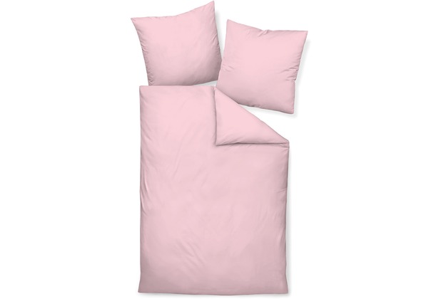 Janine Mako-Satin Colors rosa Standard Bettbezug 135x200, Kissenbezug 80x80cm