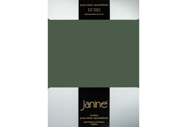 Janine Spannbetttuch ELASTIC-JERSEY Elastic-Jersey olivgrn 5002-76 150x200