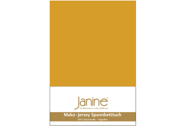 Janine Spannbetttuch MAKO-FEINJERSEY Mako-Feinjersey honiggold 5007-73 150x200