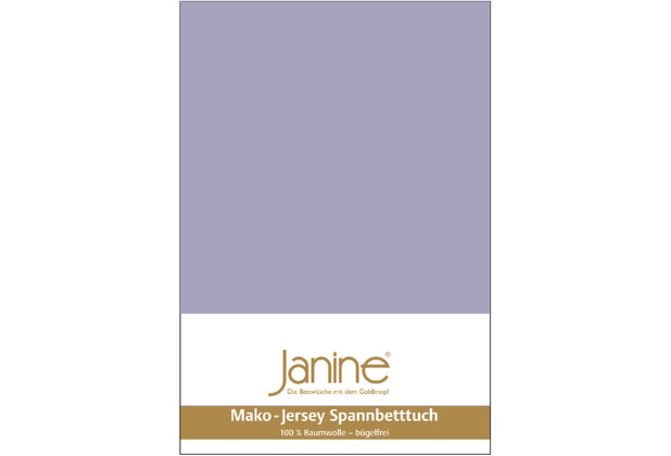 Janine Spannbetttuch MAKO-FEINJERSEY Mako-Feinjersey lavendel 5007-525 150x200