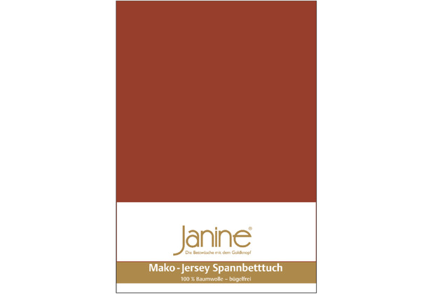 Janine Spannbetttuch MAKO-FEINJERSEY Mako-Feinjersey tabasco 5007-464 100x200