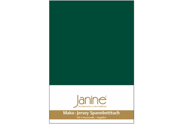 Janine Spannbetttuch MAKO-FEINJERSEY Mako-Feinjersey waldgrn 5007-677 200x200