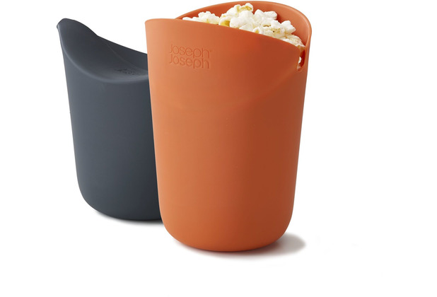 Joseph Joseph M-Cuisine - 2-teiliges Popcorn-Macher-Set - Orange/Grau