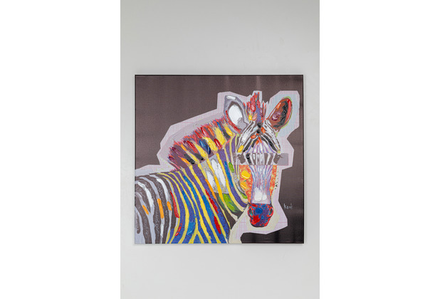 Kare Design Bild Touched Wildlife Zebra 80x80cm