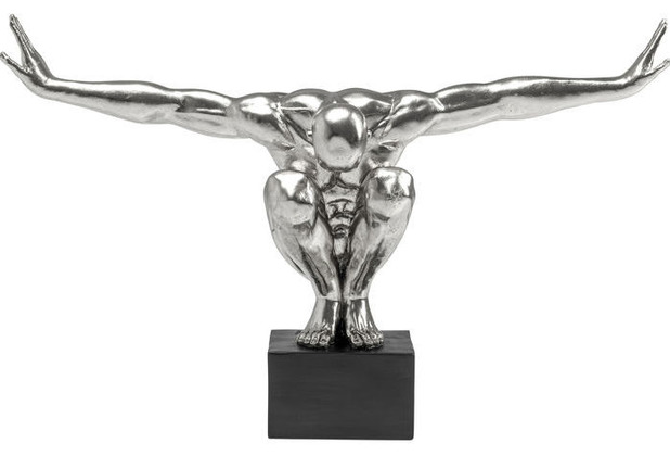 Kare Design Deko Objekt Athlete XL Silber Skulptur