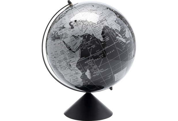 Kare Design Deko Objekt Globe Top Schwarz 40cm