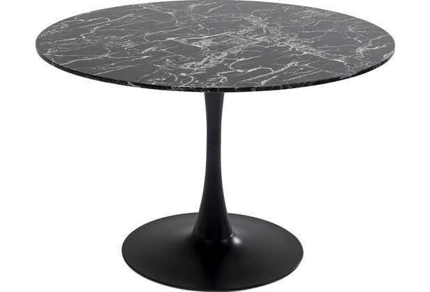 Kare Design Tisch Veneto Marmor Schwarz 110cm