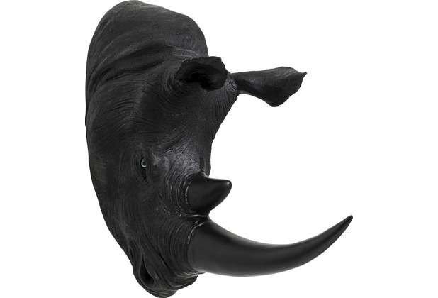 Kare Design Wandobjekt Rhino Head Antique Schwarz