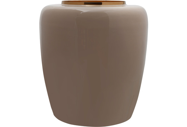 Kayoom Vase Art Deco 125 Taupe / Gold | Kerzenständer
