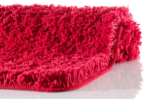 Kleine Wolke Badteppich Trend Rot 55 cm x 55 cm WC-Vorleger mit Ausschnitt